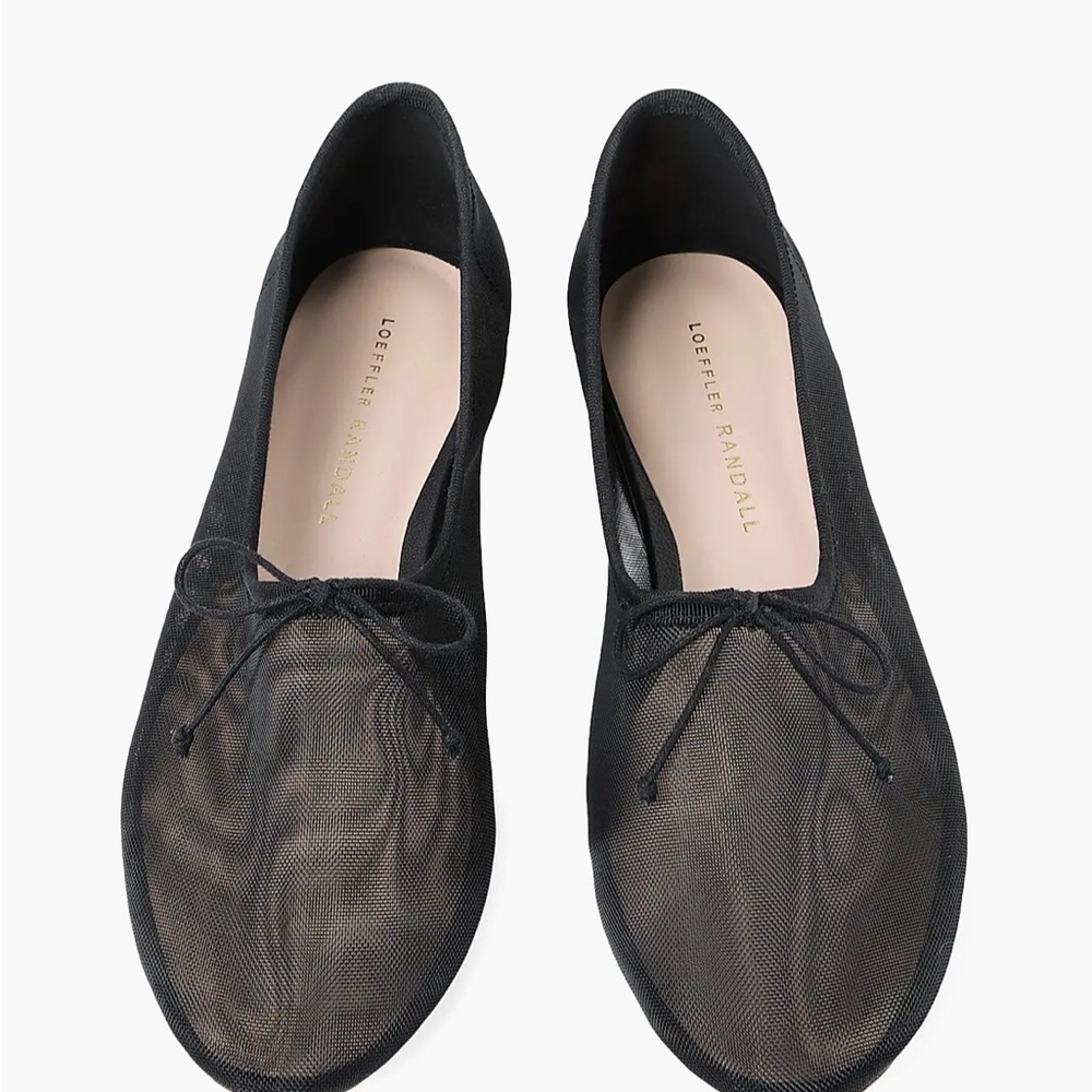 Loeffler Randall Black Mesh Loafers